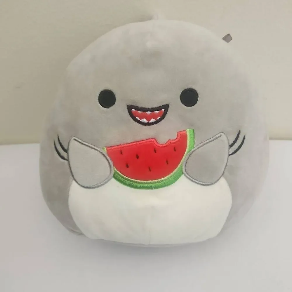 Squishmallow 8" Gordon Shark eating Watermelon Soft Summer Fun Plush, NEW - Picture 6 of 6